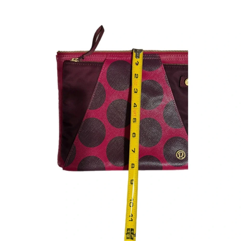 Lululemon In The Present Pouch Deep Ruby Bordeaux Drama Polka Dot W9M61S NWT